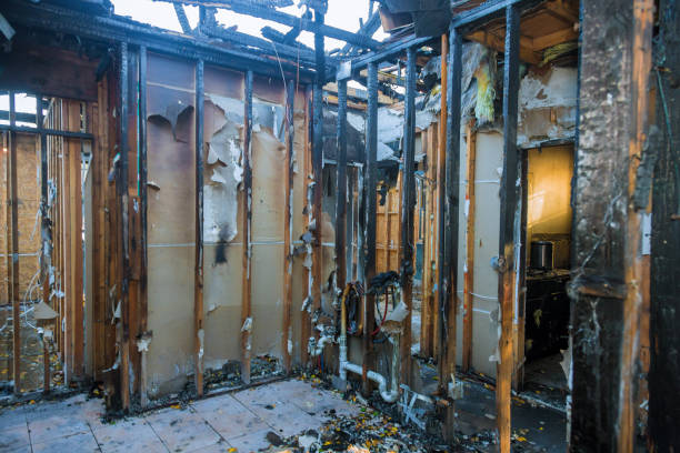 Professional Emergency Fire Cleanup technician working in Pampa, TX